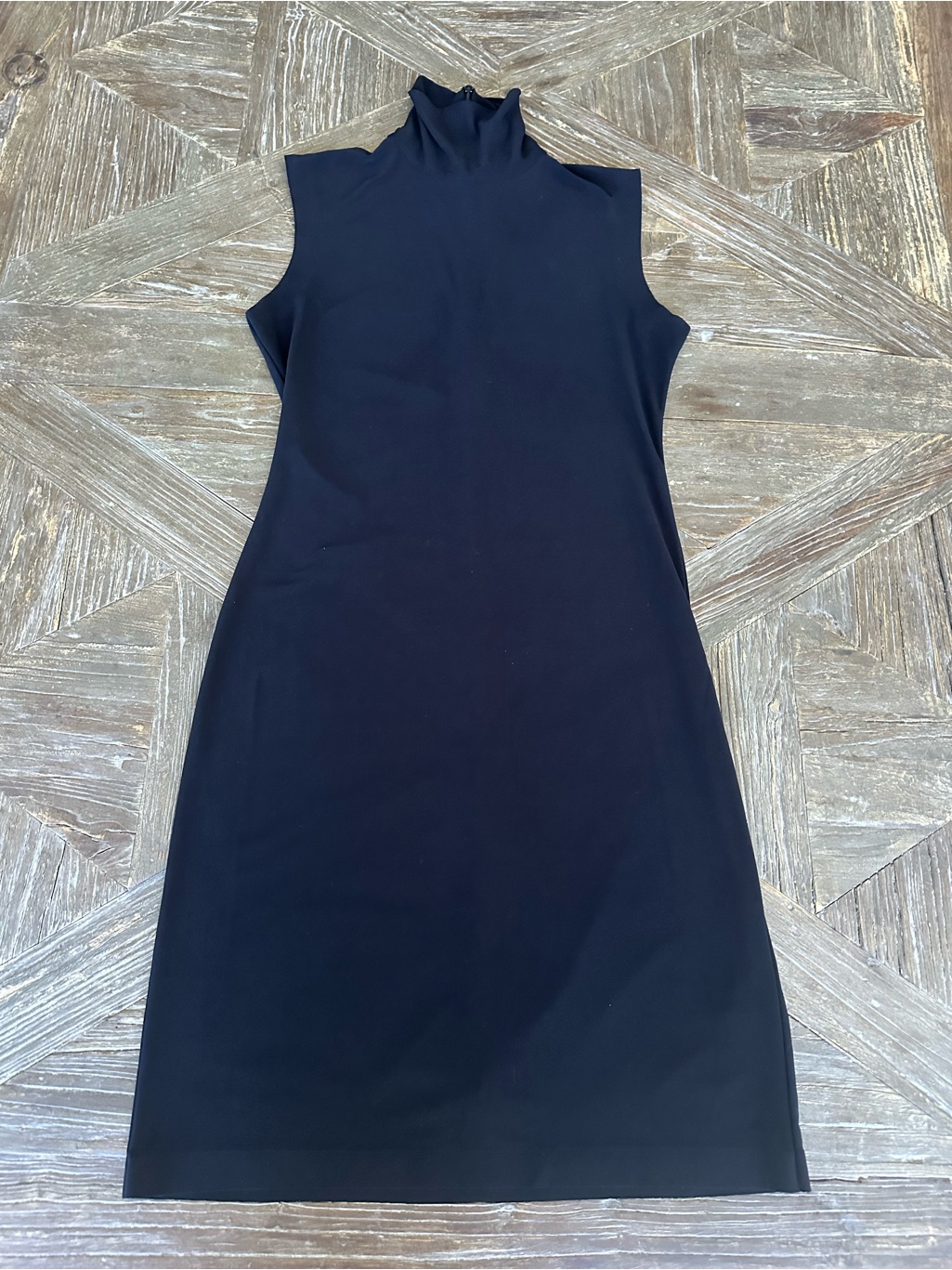 Norma Kamali Sleeveless Black Turtleneck Dress